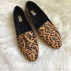 Gently used Leopard Print Birdies Shoes/ Slippers, still in the birdies bag.